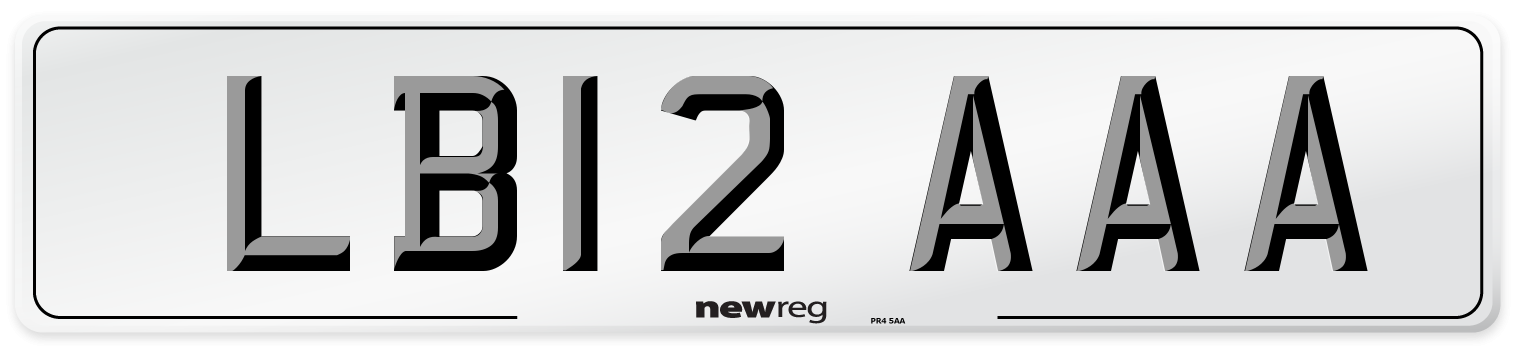 LB12 AAA Number Plate from New Reg